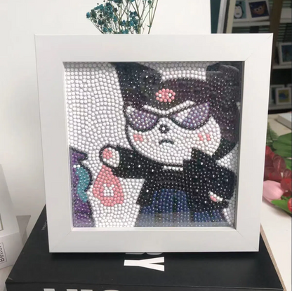 DIY Kuromi & Kitty diamond painting
