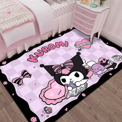 Ковер sanrio — спальня/гостиная — двуспальное одеяло со стороны кровати.