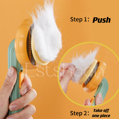Estshoon Cat Brush Dog Brush with Release Button for Shedding, Self Cleaning Cat Comb Hair Brush for Indoor Cats, Dog Deshedding Brush Grooming Kit, Pet Supplies Hair Remover Tool