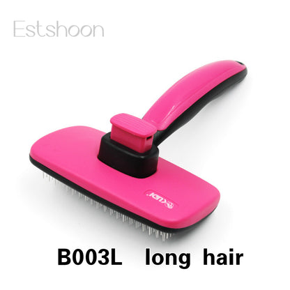 Estshoon Self-Cleaning Slicker Brush for Dogs, Cats, Lightweight Dog Brush for Shedding Massaging Grooming, Cat Brush Gently Removes Loose Fur Undercoat for Small Dogs Cats Rabbits of All Hair Types