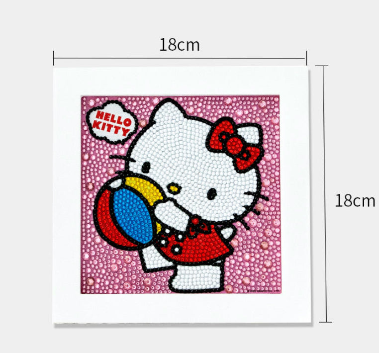 Алмазная карціна Sanrio Cinnamoroll Kuromi Kitty сваімі рукамі