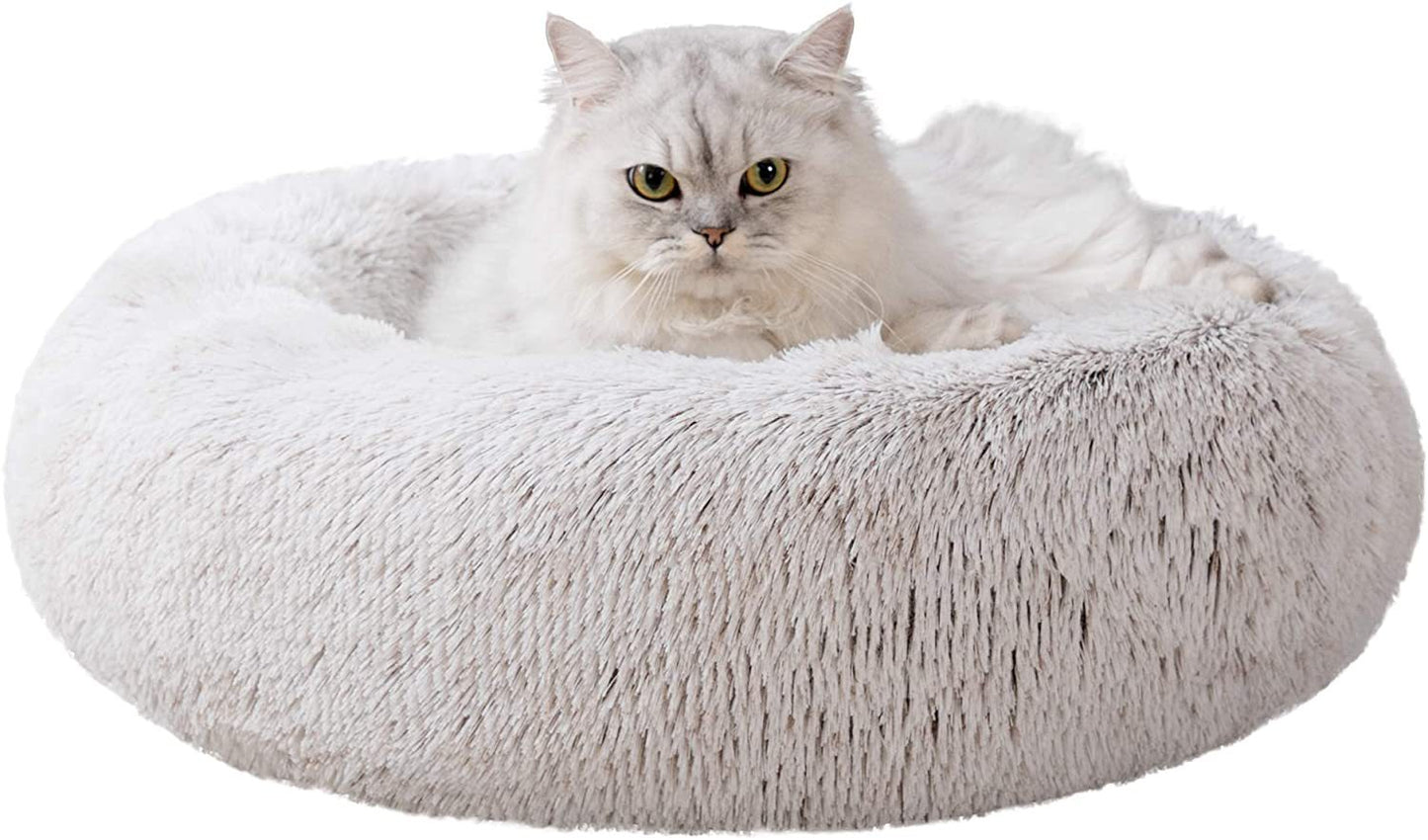 Уютная плюшевая кровать Estshoon Gradient с нескользящим дном, 1 теплая длинная плюшевая подушка, мягкая мебель для собак и кошек, пушистая подушка-гнездо для кошек, маленьких собак, аксессуары для собак и кошек ( 2) 