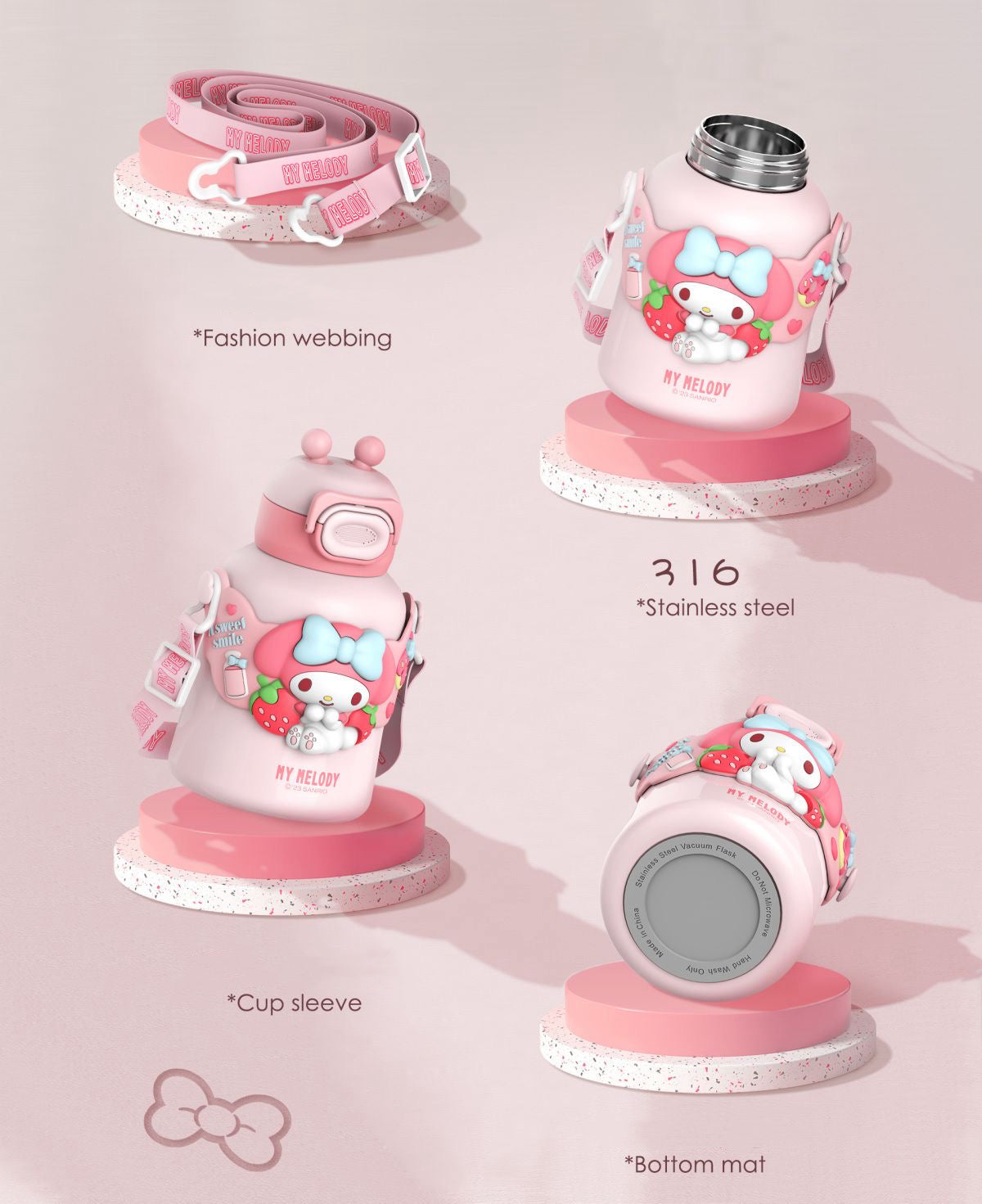 Sanrio bottles Portable Insulated Cup