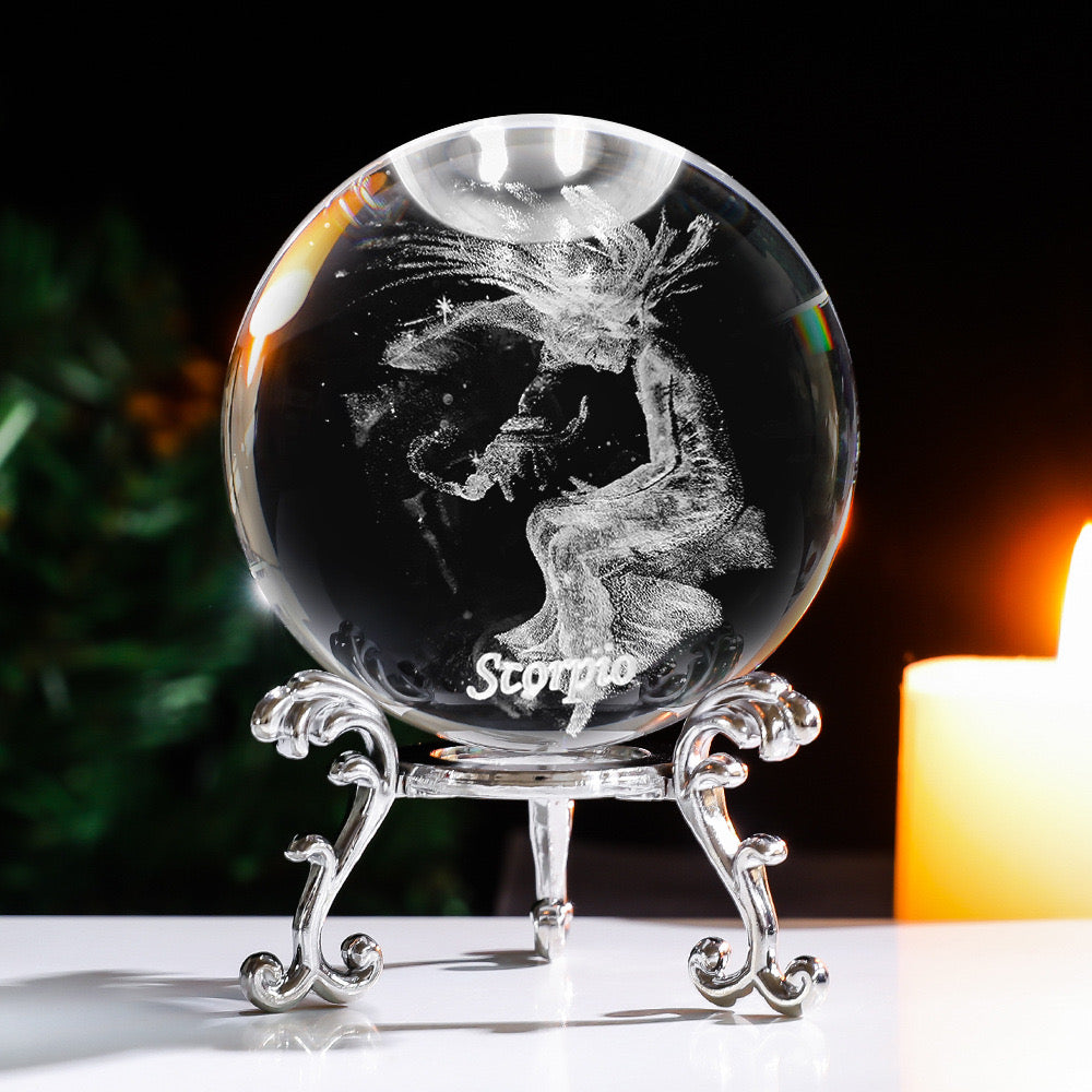 Est010001 Zodiac 3D Crystal Desk Decoration