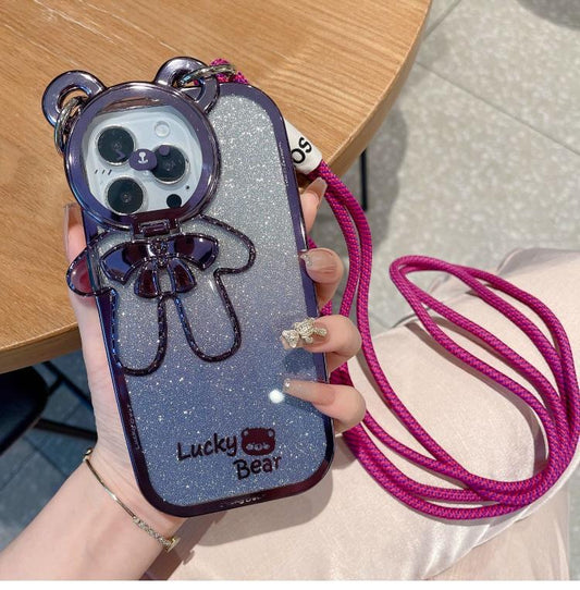 Cute Bear IPhone case with Lanyard （Lane）