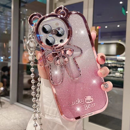 Cute Bear IPhone case with Lanyard （Lane）