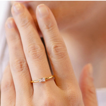 Rings for woman Adjustable irregular diamond stones titanium steel opening